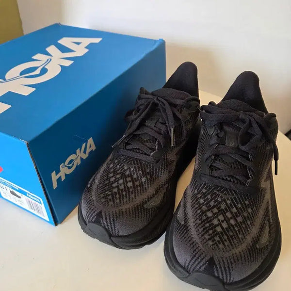 [BUNJANG] Hoka Clifton 9 Wide All Black Running Shoes / 호카 클리프톤 9 와이드 올블랙(풀박스 정품)
