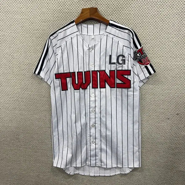 [BUNJANG] LG Twins Jia Baseball Jersey Short Sleeve T-Shirt Size 90 / LG 트윈스 JIA 야구 유니폼 반팔티 90 H00629