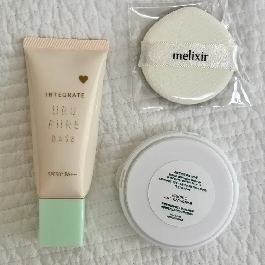 [BUNJANG] Shiseido Integrate Makeup Base + Tone Fit Sun Tone-Up Sun Cushion Refill / 시세이도 인터그레이트 메이크업베이스+톤핏선 톤업 선쿠션 리필 새상품