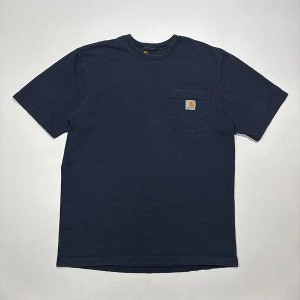 [BUNJANG] Carhartt Short Sleeve Pocket T-Shirt Navy / 칼하트 반팔 포켓 티셔츠 네이비