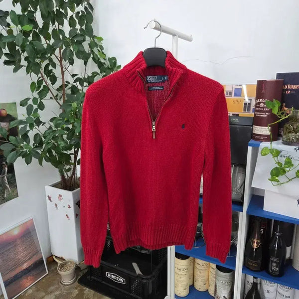 [BUNJANG] Polo Ralph Lauren Pullover Half-Zip Cotton Knit M / 폴로랄프로렌 풀오버 하프집업 코튼니트 M