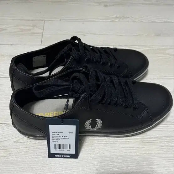 [BUNJANG] Fred Perry Kingston Black Sneakers Size 240 / 프레디페리 킹스턴 블랙 스니커즈 240