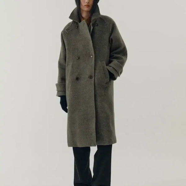 [BUNJANG] Sirenne Mills Wool Double Coat / 시렌느 밀스 울 더블코트