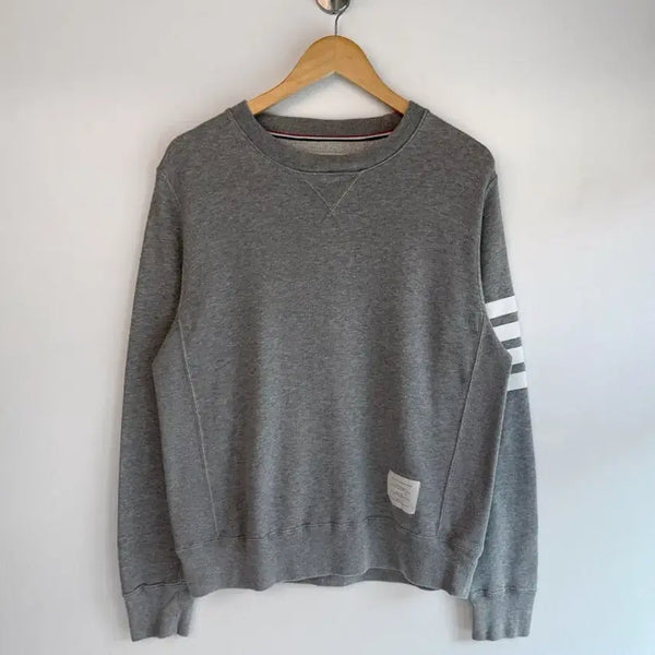 [BUNJANG] Thom Browne Classic 4-Bar Crewneck Sweatshirt / 톰브라운 클래식 4-바 크루 그레이 스웻 맨투맨