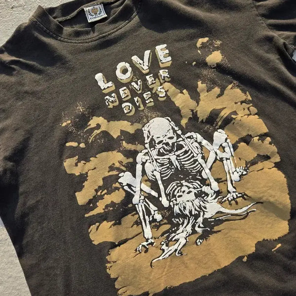 [BUNJANG] Symphony Love Never Dies Skull Graphic T-Shirt / Symphony love never dies 스컬 반팔 티셔츠