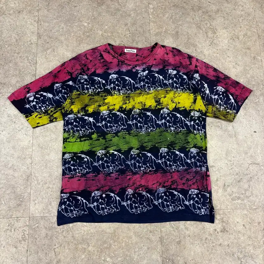 [BUNJANG] Tempoprimo Tie-Dye Hippie Short-Sleeve T-Shirt / Tempoprimo 타이다이 히피 반팔티 #csz1010