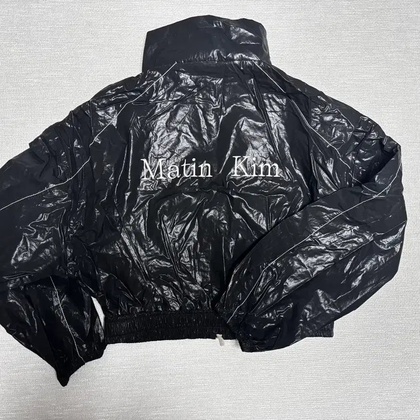[BUNJANG] Matinkim Crop Coated Blouson Black Women's M / 마뗑킨 크롭 코팅 블루종 블랙 여성M