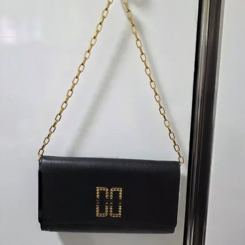 [BUNJANG] Daks Women's Black Chain Shoulder Bag / 닥스 여성 블랙 체인 숄더백(크로스no)