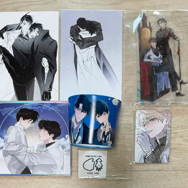 [BUNJANG] Omniscient Reader's Viewpoint Author & Protagonist Acrylic Stand, Photocard, Postcard, Sticker Set / 전독시 중혁독자 중독 엽서 컵홀더 아크릴 스탠드 포카 색지 스티커 복어님 꾸시님