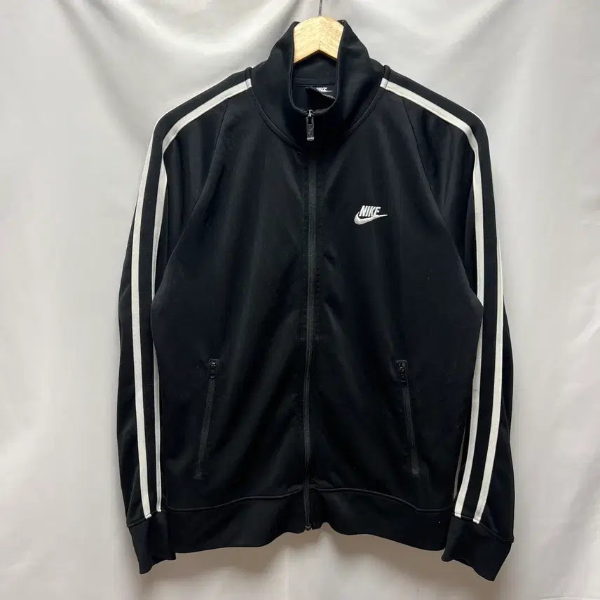 [BUNJANG] Nike Swoosh Sideline Black Training Track Top Zip-Up Jersey / [정품/L] 나이키 스우시 사이드라인 블랙 트레이닝 트랙탑 져지 집업