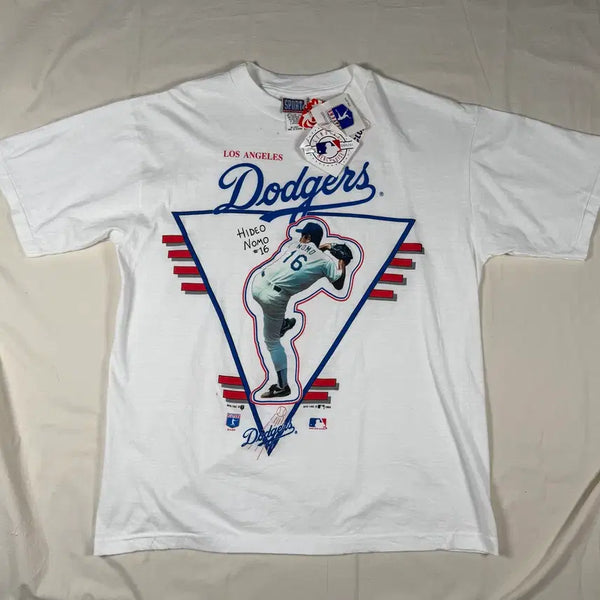 [BUNJANG] 90s LA Dodgers Nomo Hideo Deadstock T-Shirt / 90s LA 다저스 노모 히데오 데드스탁 반팔 티셔츠 반팔티