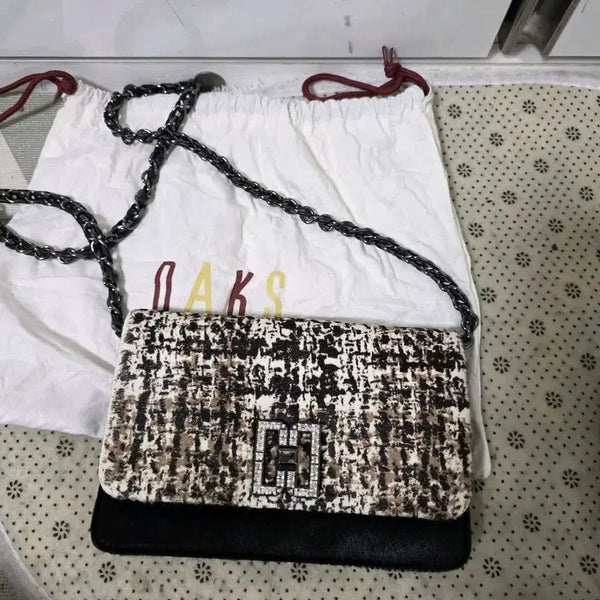 [BUNJANG] Daks Leather Chain Shoulder Bag / 닥스 송치 체인백 크로스