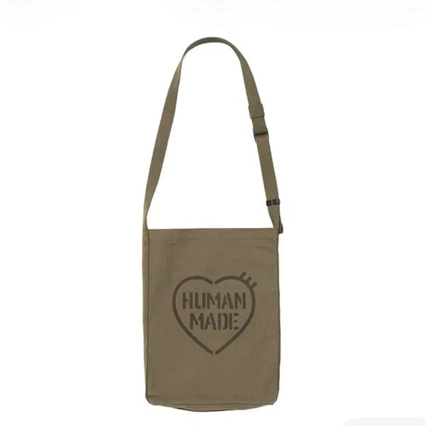 [BUNJANG] Human Made Military Mini Shoulder Bag Olive Drab / 휴먼 메이드 밀리터리 미니 숄더백 올리브 드랩 하트로고 카키