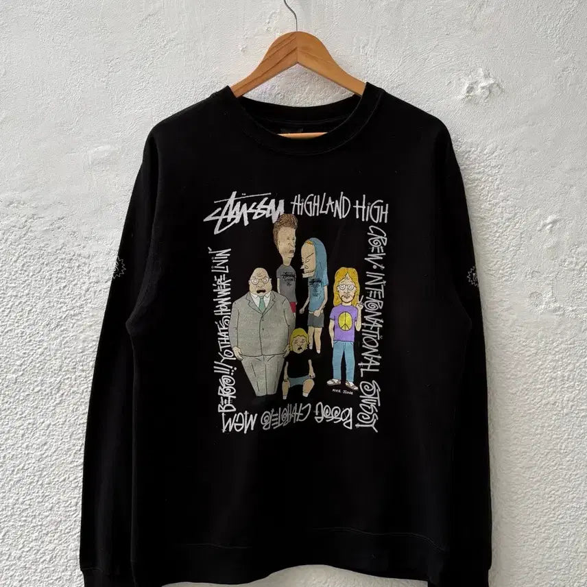 [BUNJANG] Stussy MTV Beavis and Butt-Head Sweatshirt M / [M] 스투시 MTV 비비스벗헤드 맨투맨