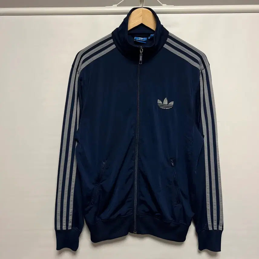 [BUNJANG] Adidas Firebird Track Top Jersey Navy Silver Size 100 / [정품/100] 아디다스 구파이어버드 네이비 실버 트랙탑 져지