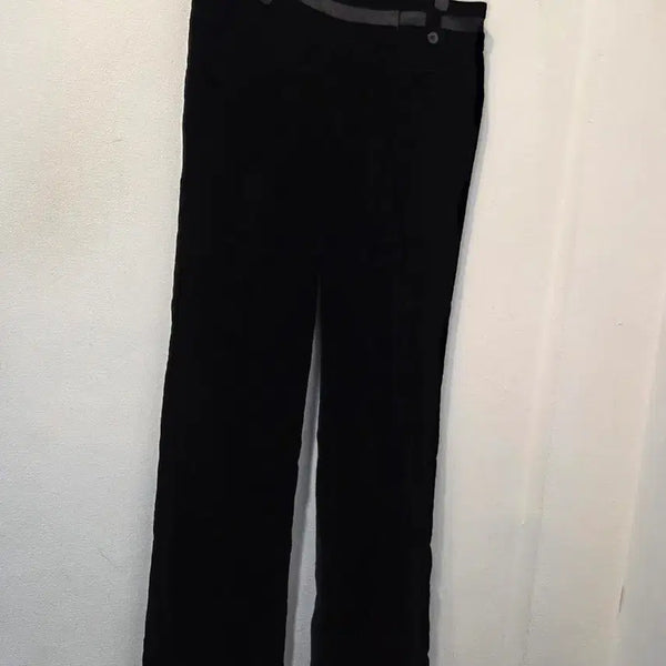 [BUNJANG] Misha Black Velvet Slacks / 미샤 검정색 벨벳 바지 가61