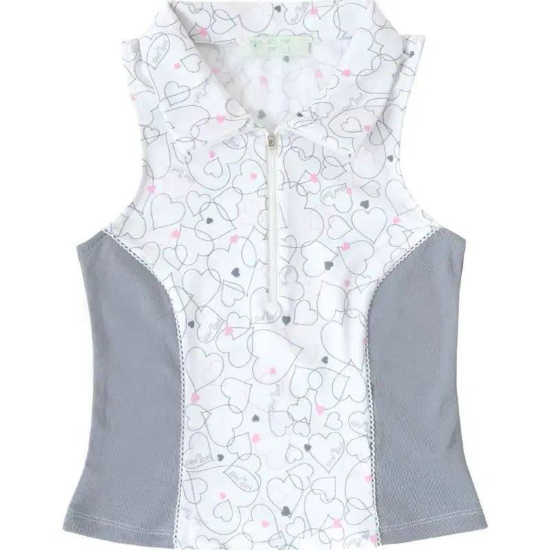 [BUNJANG] Oshigh Heart Mix Zip-up Sleeve / 오스하이 oshigh 집업 슬리브 하트믹스