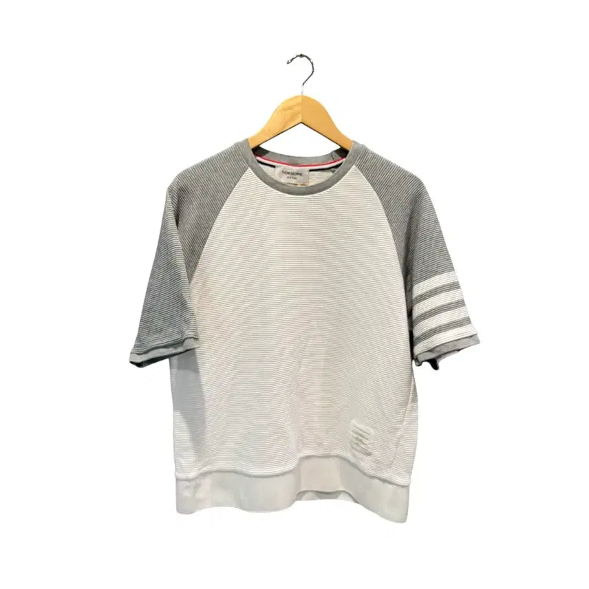 [BUNJANG] Thom Browne Grey Ottoman Rib Sweatshirt Size 4 / 4 / 톰브라운 그레이 오토만 립 스웨트 셔츠