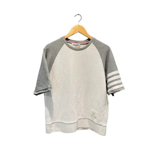 [BUNJANG] Thom Browne Grey Ottoman Rib Sweatshirt Size 4 / 4 / 톰브라운 그레이 오토만 립 스웨트 셔츠
