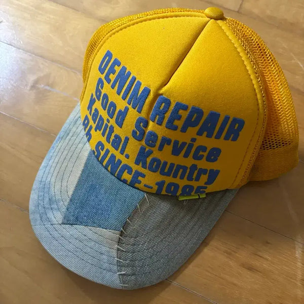 [BUNJANG] Capital Denim Repair Trucker Cap / 캐피탈 데님 리페어 트러커캡