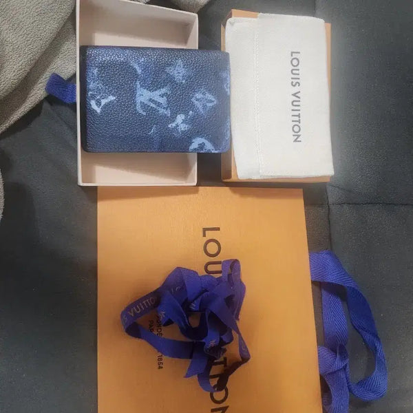 [BUNJANG] Louis Vuitton Limited Edition Pocket Organizer Ink Watercolor Monogram M80463 / (한정판)루이비통 포켓 오거나이저 잉크 워터 컬러 모노그램, M80463