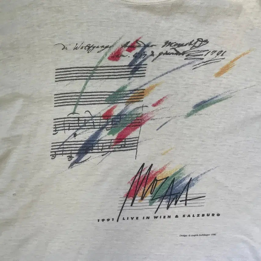 [BUNJANG] 1991 Salzburg Mozart Live Concert Commemorative T-Shirt / 91년도 잘츠부르크 모짜르트 라이브 콘서트 반팔티셔츠