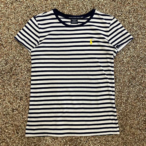 [BUNJANG] Polo Ralph Lauren Striped Short Sleeve T-Shirt Navy / 38 폴로 스트라이프 반팔 네이비