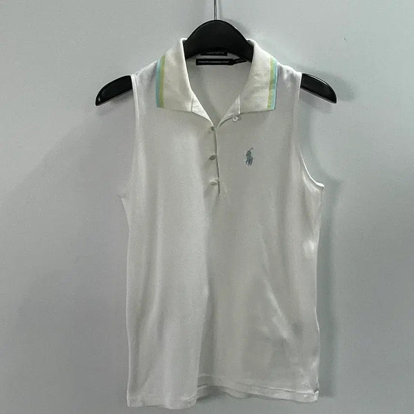 [BUNJANG] Polo Ralph Lauren Women's Slim Fit Sleeveless Top / 폴로 랄프로렌 우먼스 슬림핏 슬리브리스 (on.1588)