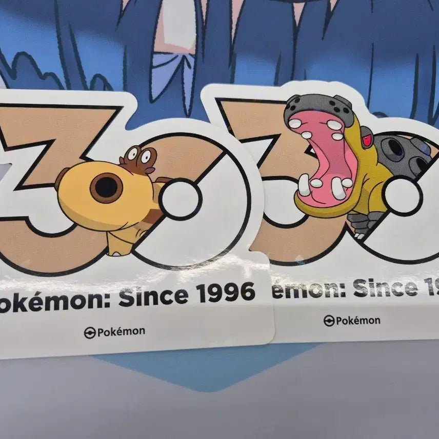 [BUNJANG] Pokemon 30th Anniversary Logo Sticker Hippopotas & Hippowdon / 포켓몬 30주년 로고 스티커 히포포타스 하마돈 4세대 신오