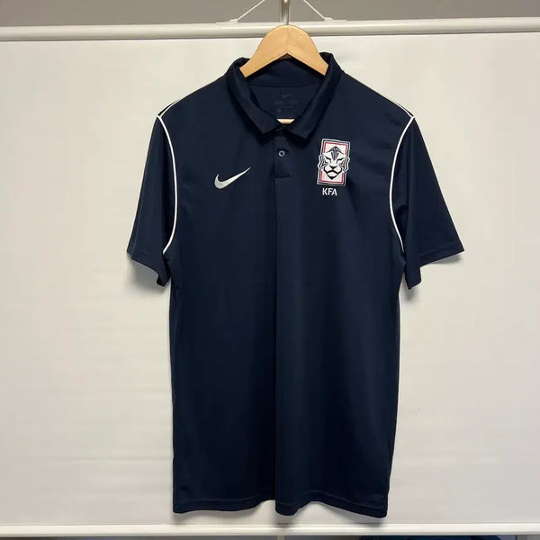 [BUNJANG] Nike Korea National Football Team Dri-FIT Navy Polo T-Shirt (Size L) / [정품/L] 나이키 한국 축구 국대 드라이핏 네이비 카라티 반팔