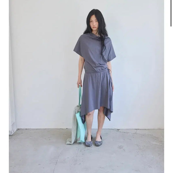 [BUNJANG] Erchiva Fluid Jersey Dress Blue Charcoal / 에르치바 erchiva fluid jersey dress blue charcoal