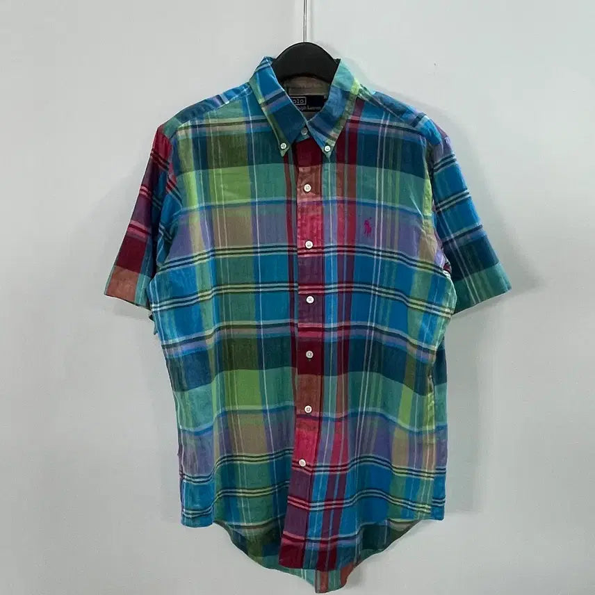 [BUNJANG] Polo Ralph Lauren Checked Linen Shirt / 폴로 랄프로렌 체크 린넨 셔츠 (on.1589)