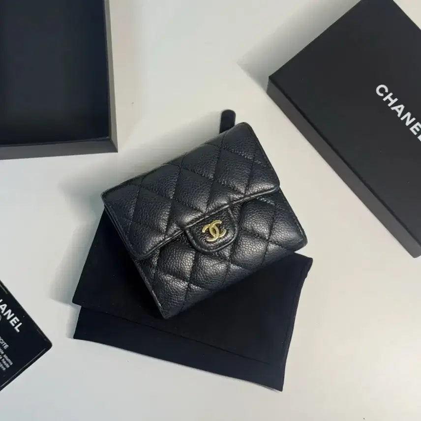 [BUNJANG] Chanel 3-Fold Wallet Navy / [상태좋음/ 정품] 샤넬 3단 반지갑 네이비