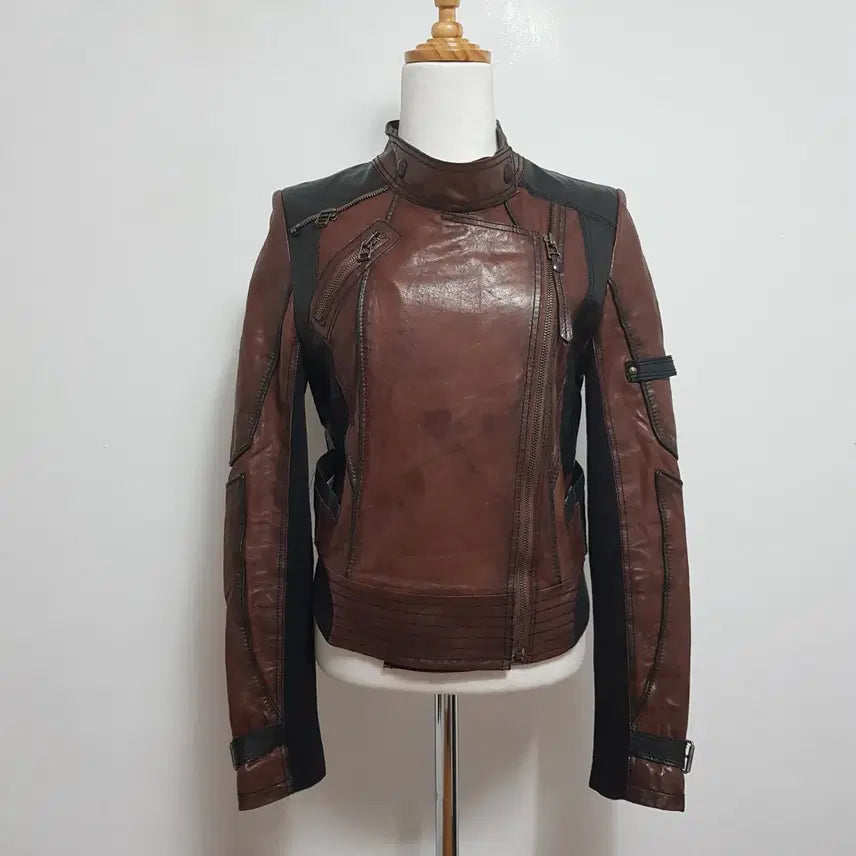 [BUNJANG] TANKUS Women's Lambskin Leather Jacket Size S / 6516/TANKUS 여 S사이즈 양가죽자켓/내옷방
