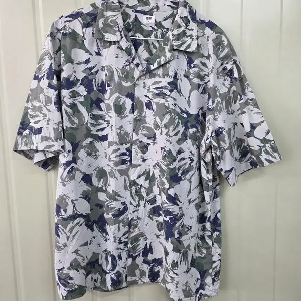 [BUNJANG] Uniqlo Patterned Short Sleeve Shirt / 유니클로 반팔 셔츠 패턴 M(국내100)