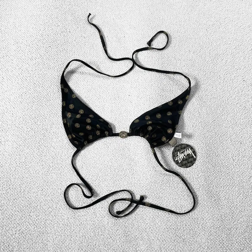 [BUNJANG] Stussy Black Triangle Bikini Top / 스투시 Stussy 블랙 컬러 트라이앵글 비키니 탑