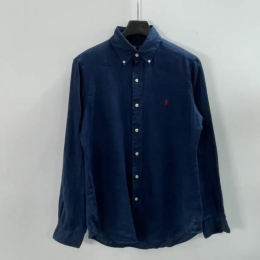 [BUNJANG] Polo Ralph Lauren Navy Linen Shirt / 폴로 랄프로렌 네이비 린넨 셔츠 (on.1591)