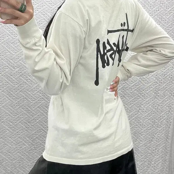 [BUNJANG] Stussy Vintage Basic Stock Thermal Long Sleeve M / 스투시 빈티지 캐주얼 베이직 스탁 써멀 롱슬리브 M C13538