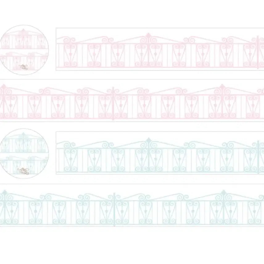 [BUNJANG] Pearly Button Pink Garden Fence Washi Tape / 펄리버튼 핑크 가든펜스 울타리 마테띵