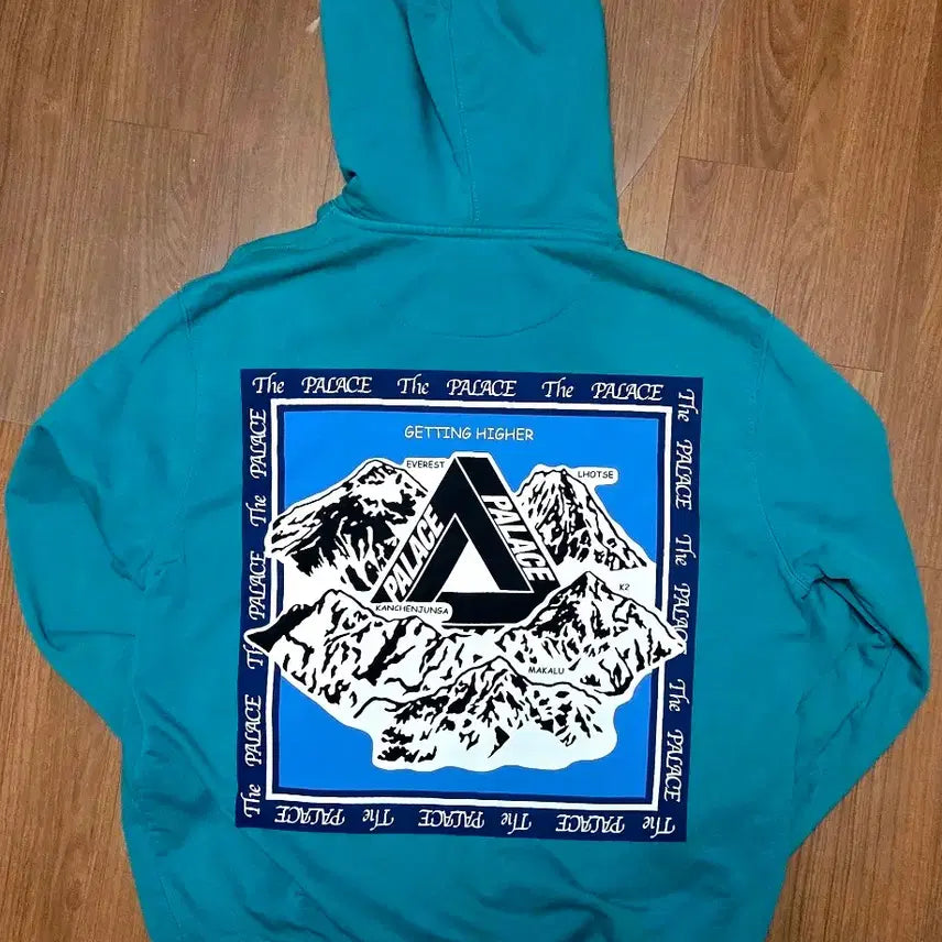 [BUNJANG] Palace Getting Higher Hoodie Seagreen / 팔라스 게팅 하이어 후드티 시그린