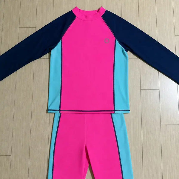 [BUNJANG] Pink Blue Swimsuit Set Size 160 / (거의새상품) 핑크 블루 수영복 세트 160 사이즈