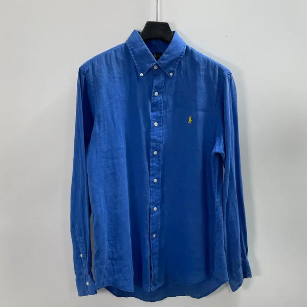 [BUNJANG] Polo Ralph Lauren Cobalt Blue Linen Shirt / 폴로 랄프로렌 코발트블루 린넨 셔츠  (on.1593)