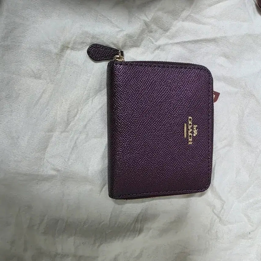 [BUNJANG] Coach Card Holder Burgundy / 코치 카드지갑 버건디