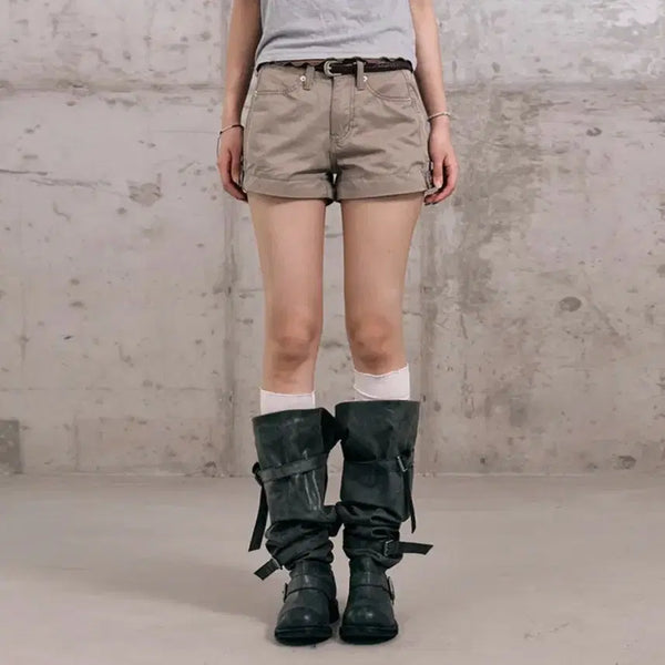 [BUNJANG] Loopon Balloon Mini Shorts (Brown) / 루프온 벌룬 미니 쇼츠(브라운)