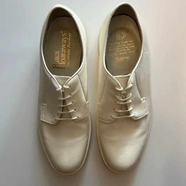 [BUNJANG] 70s USMC White Derby Loafers by Bates Floataways / 70년대 USMC 화이트 더비로퍼