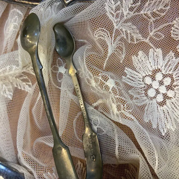 [BUNJANG] Daniel & Arter D&A Nevada Silver Sugar Tongs / 영국 앤틱 실버 집게 빈티지 소품