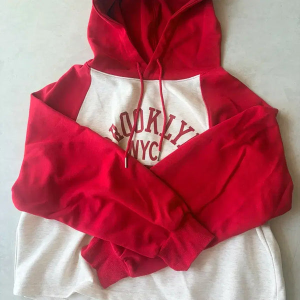 [BUNJANG] TOPTEN Color Block Hoodie Brooklyn NYC / 탑텐 후드티