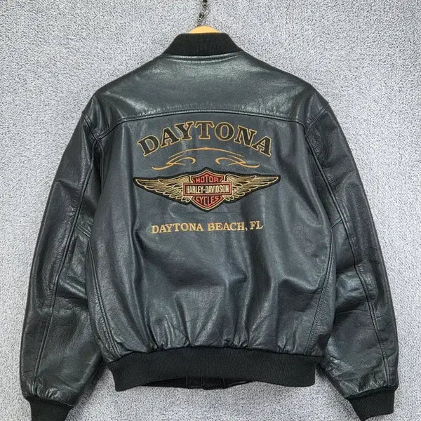 [BUNJANG] Harley-Davidson Daytona Beach Varsity Leather Jacket (L) / 할리데이비슨 데이토나 비치 바시티 가죽 자켓 ( L ) / 13161