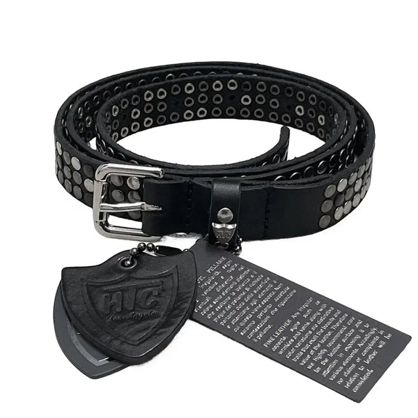 [BUNJANG] HTC (Hollywood Trading Company) Studded Leather Belt Black / HTC (Hollywood Trading Company)