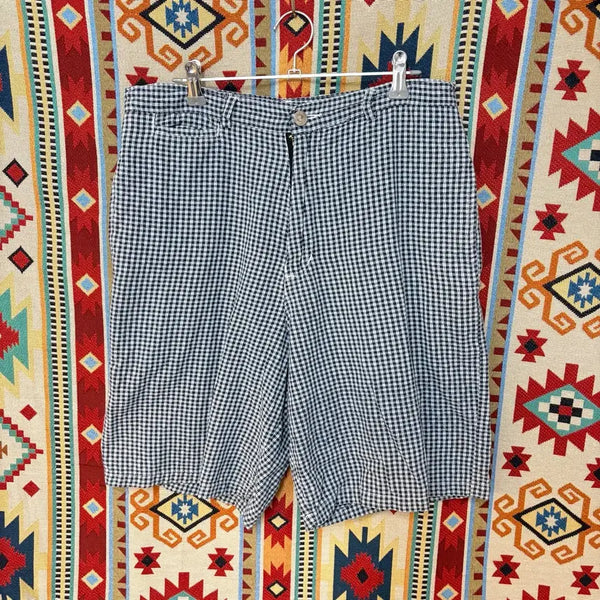 [BUNJANG] Stussy Hong Kong Logo Cotton Check Shorts / 스투시 홍콩 와펜 코튼 체크 반바지 30R